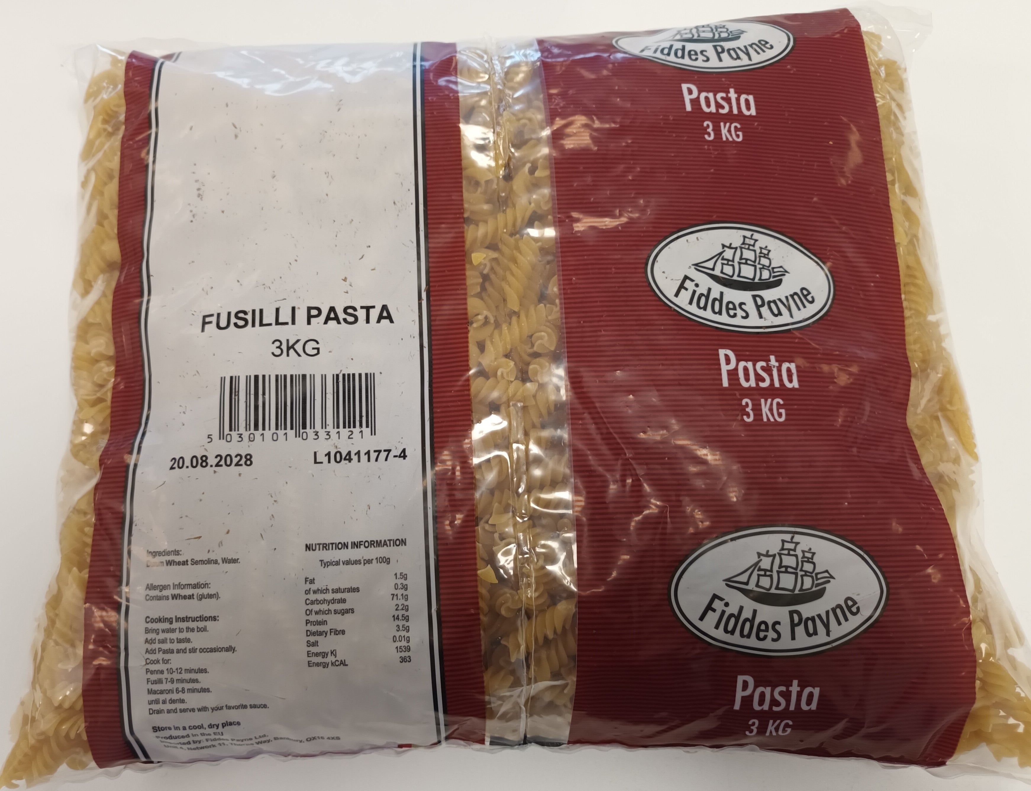 4X3KG FUSILLI PASTA