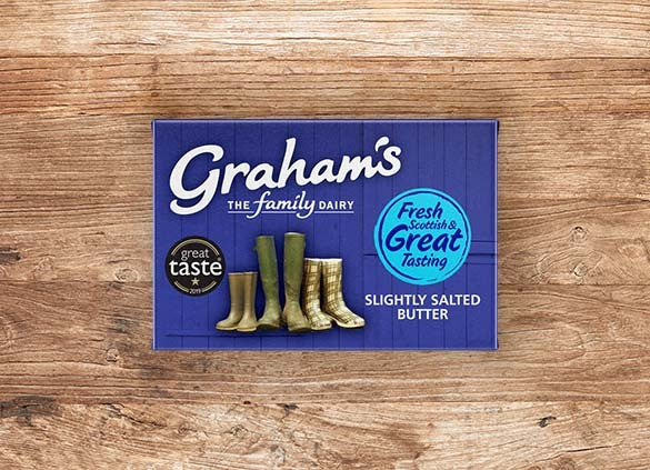 20X250G SCOTTISH SLIGHTLY SALTED BUTTER 90